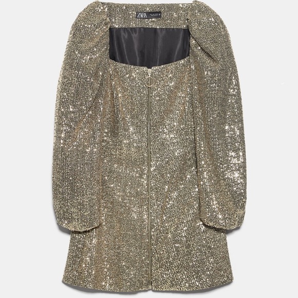 ❌SOLD❌Zara, 🌺 Zipper sequins dress 👌💖 - Picture 5 of 7